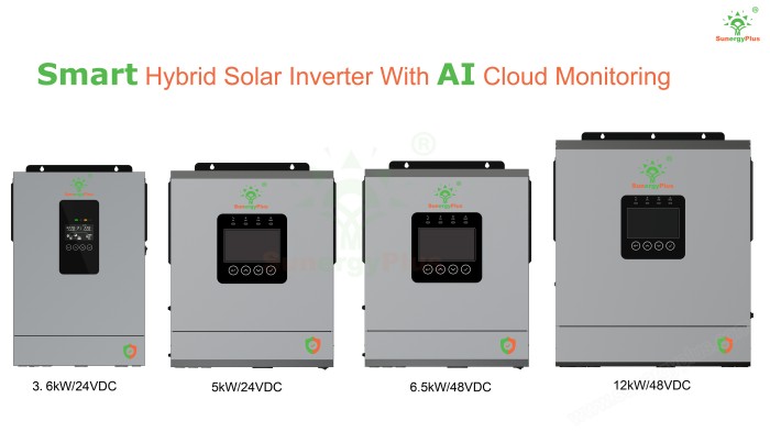 AI Smart Hybrid Solar Inverter SunergyPlus 3.6-12kW